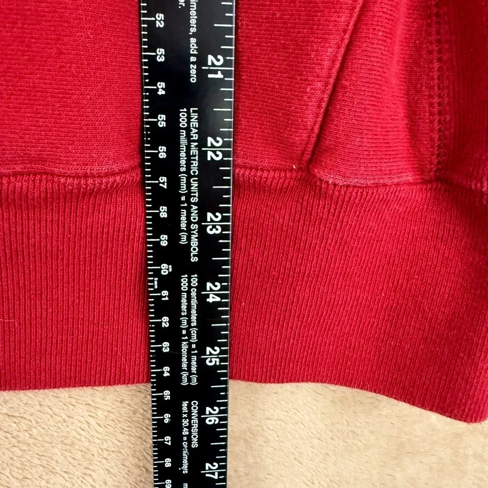 Champion Mens‎ Reverse Weave Hoodie Sweatshirt Size S Red Pullover Athletic Gym